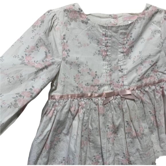 Janie & Jack Pastel Floral Pleated Top 4 - Picture 4 of 5